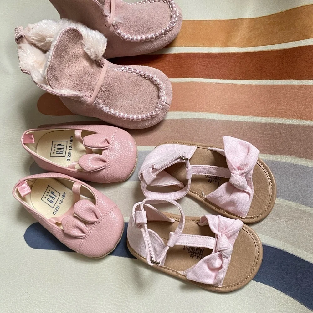 3 pairs of toddler girl shoes